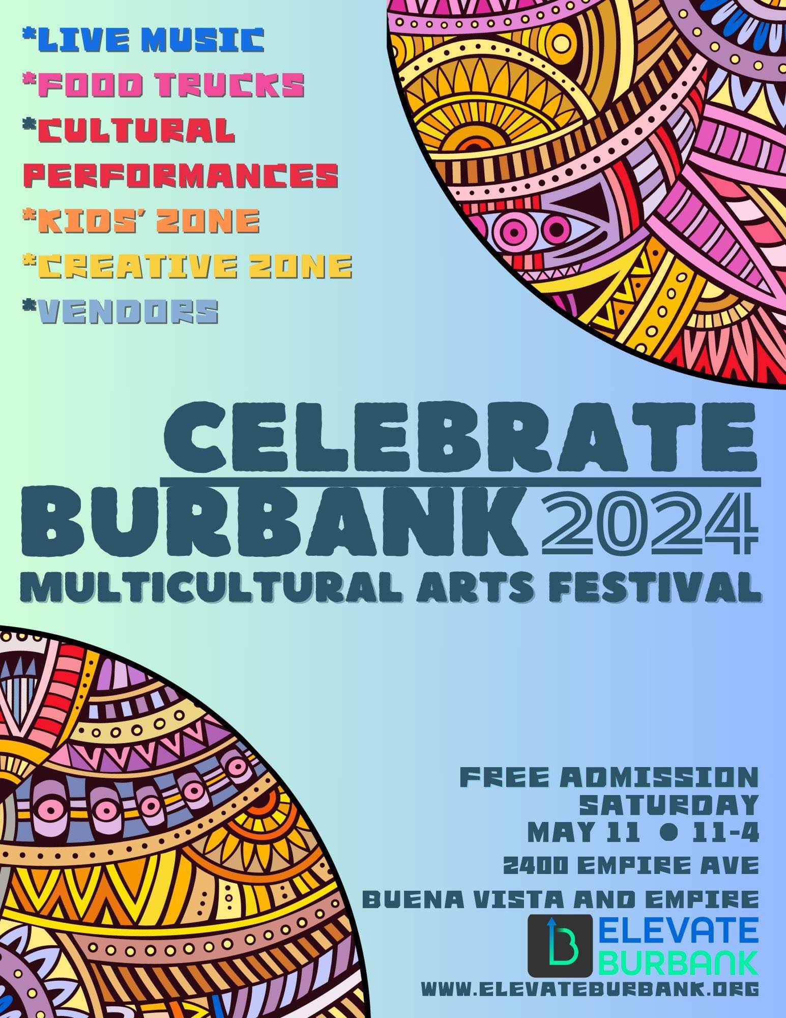 Elevate Burbank Multicultural Arts Festival 2024 - California Creative ...